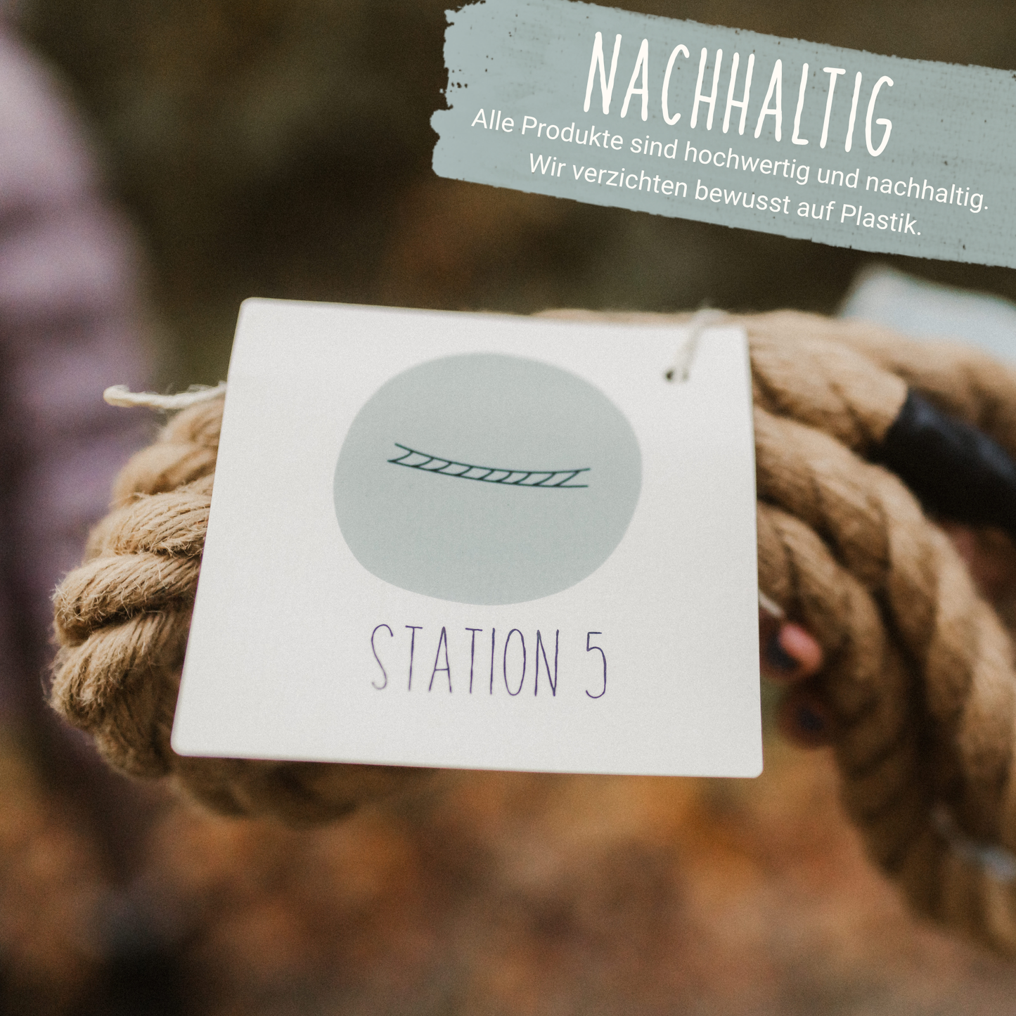 nachhaltiges Seil als Material der 5. Station der Piratenschatzsuche beim Kindergeburtstag