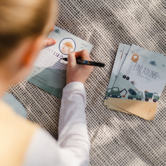 Baustellen-Einladungskarten