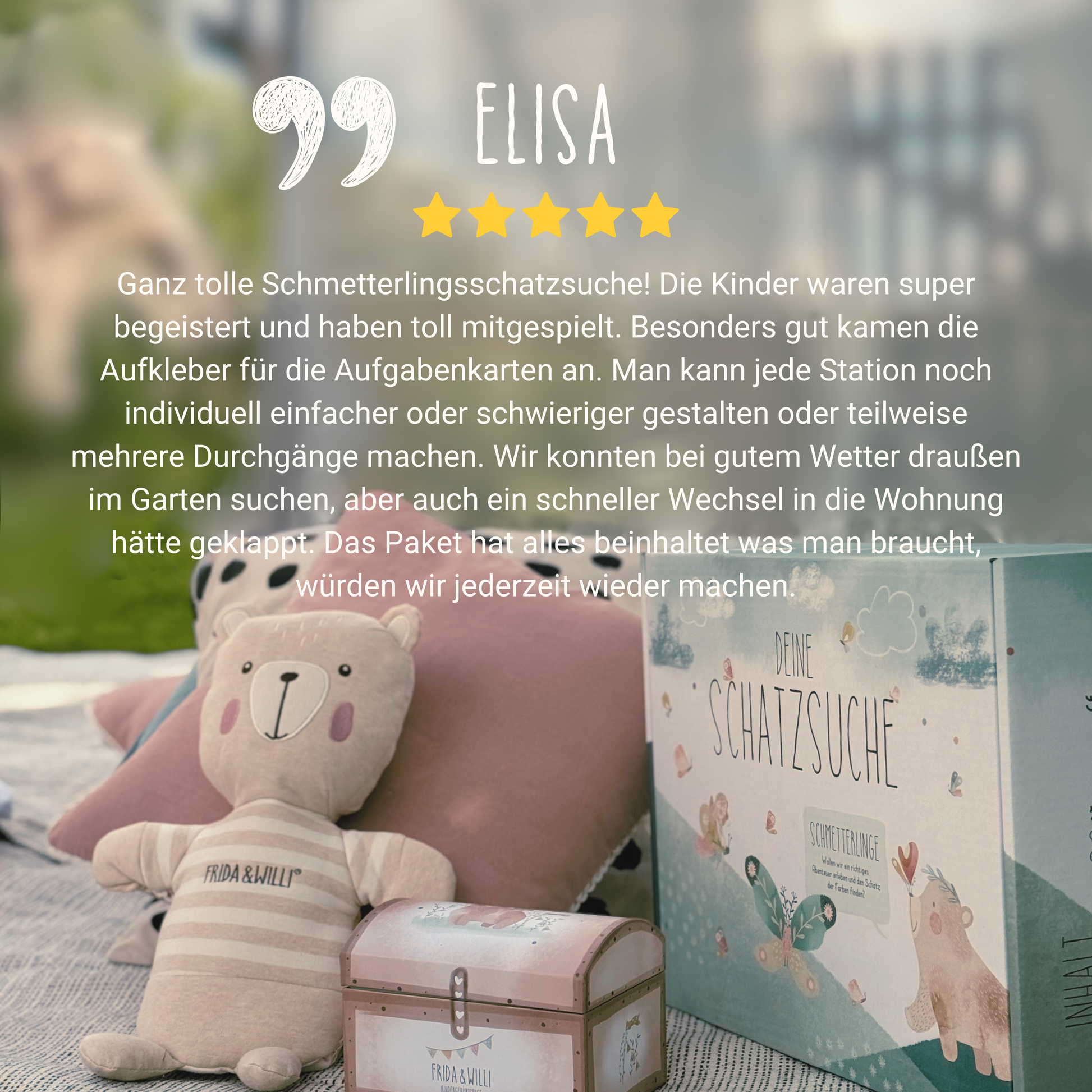 Bewertung Erfahrung Schatzsuche Kindergeburtstag Motto Schmetterling Schnitzeljagd Kindergeburtstagideen für drinnen und draußen