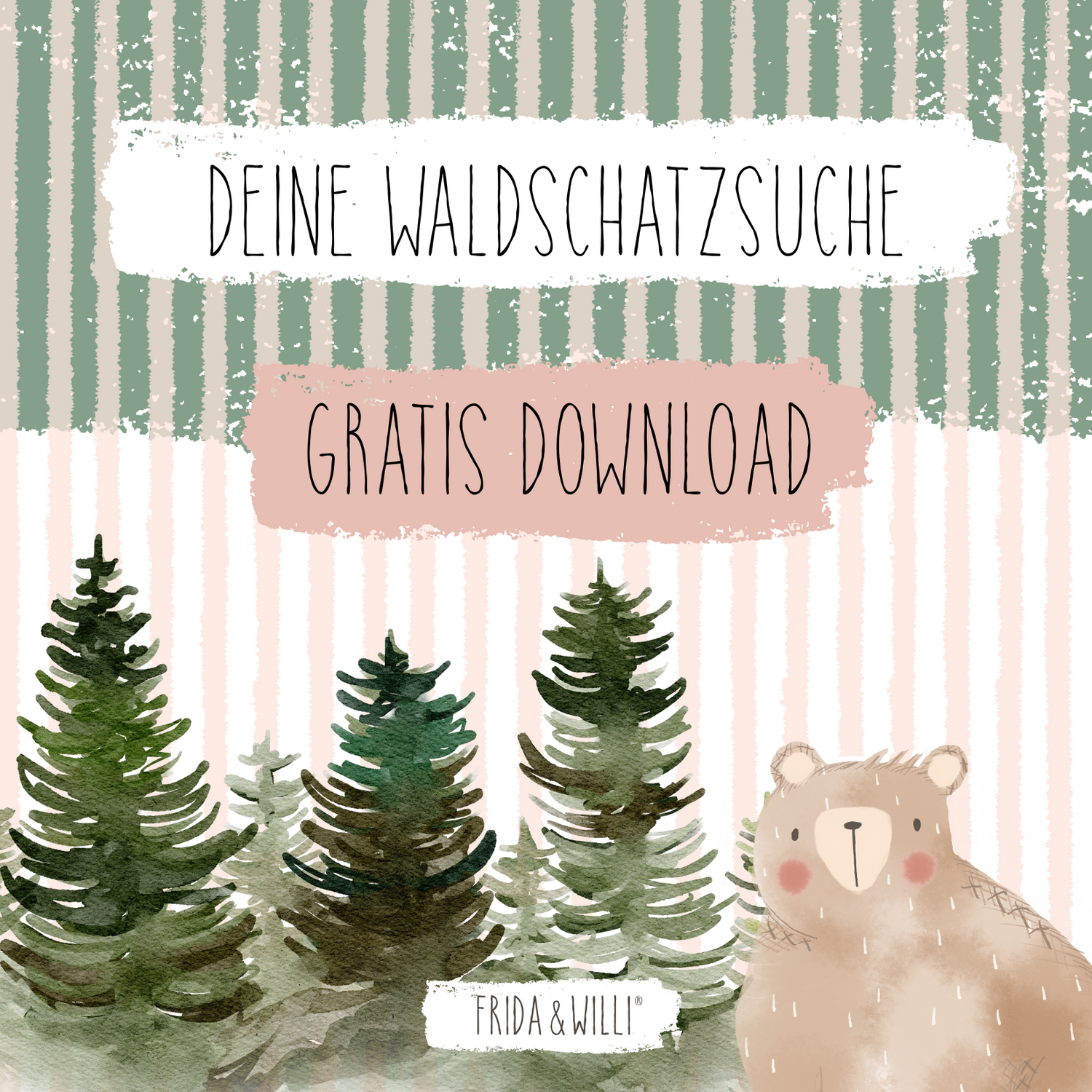 Gratis Download Waldschatzsuche Kindergeburtstag Spiele im Wald im Herbst mit Naturmaterialien für Kinder pädagogisch 
