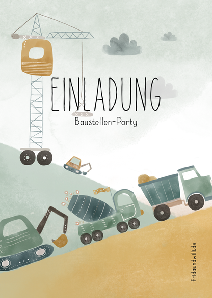 Baustellen-Einladungskarten