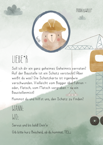 Baustellen-Einladungskarten