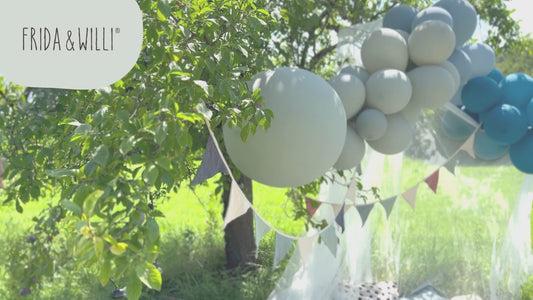 Tutorial Ballongirlande binden diy Luftballondeko Ballonbogen Erklärung